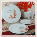 ocean design ceramic dinner service ware